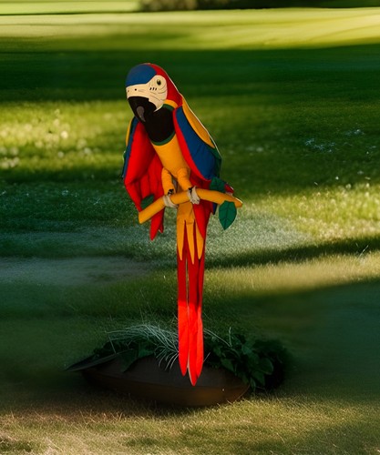 Vintage 1985 Hanging Colorful Macaw Plush Hand Made El Salvador 60” End to End ! - Picture 14 of 15