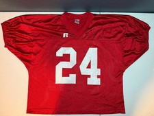 Vintage Russell Athletic Football Practice Jersey 24 Red Mesh XL 90s