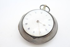 Antique .925 Silver Pair Cased Verge Fusee Pocket Watch Key Wind SPARES/REPAIRS