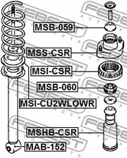 FEBEST 2005-2012 Mitsubishi Outlander Shock Absorber Bush MAB-152