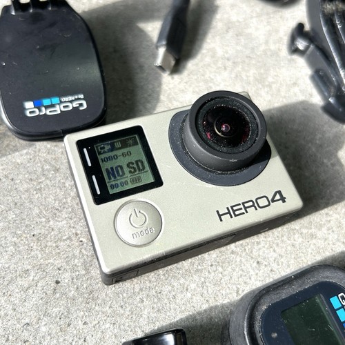 LOT GOPRO HERO4 BLACK EDITION 4K VIDEO ACTION CAMERA + ACCESSORIES REMOTE MOUNTS - Picture 2 of 13