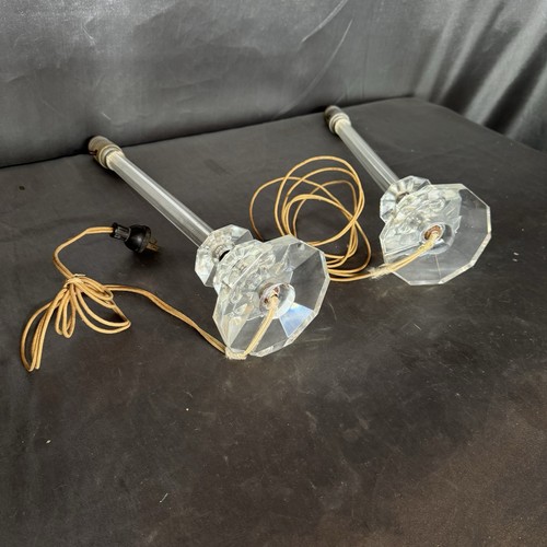 VTG 20’s-30’s Glass Art Deco Lamps Set Of Two Both Work - Picture 5 of 7