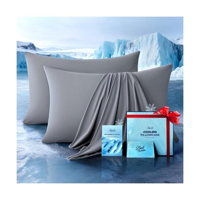 Ultra-Chill Cooling Pillowcase Set of 2 for Hot Sleepers, Softe... FAST USA SHIP