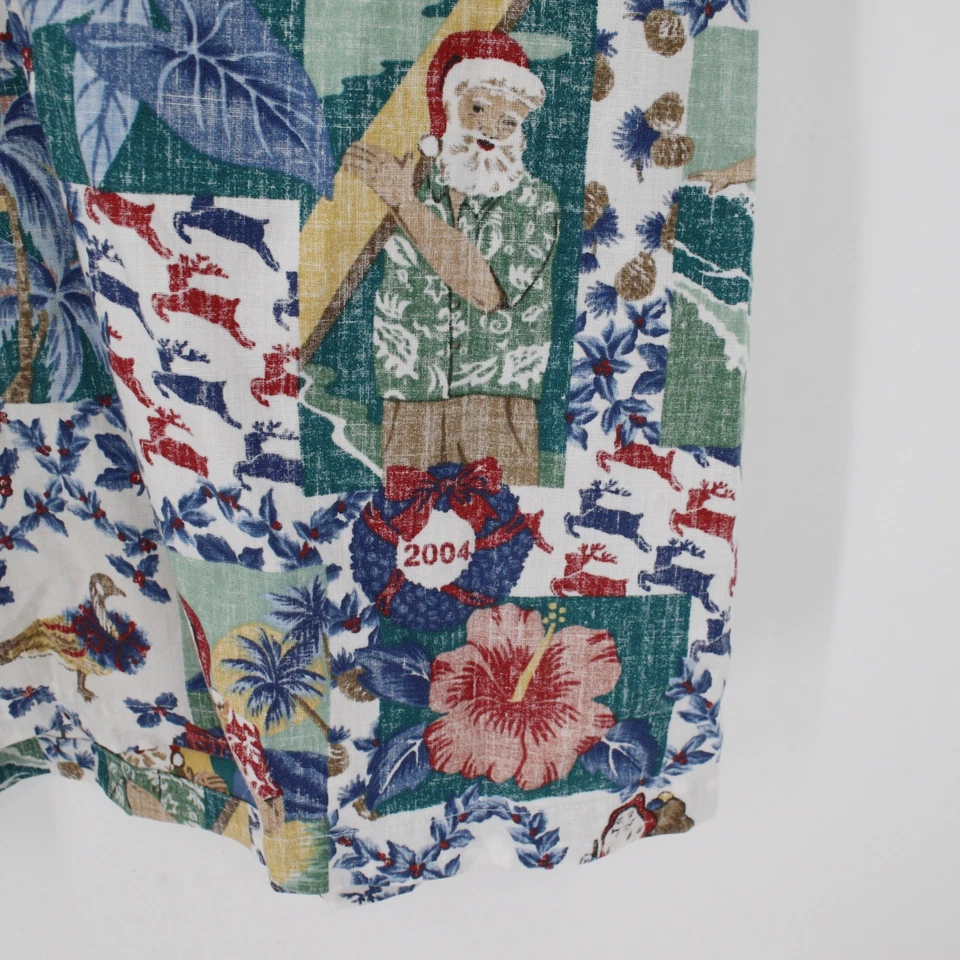 Reyn Spooner Hawaiian Shirt Mens Large Mele Kalikimaka 2004 Christmas Holiday - Image 2 of 4