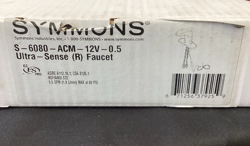 Grifo sensor Symmons Ultra Sense S-6095-ACM-12V-0.5 699 Foto 2 de 4