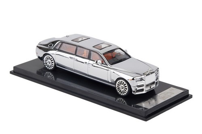 #ad SCA 1 64 Rolls Royce Phantom VIII Mansory Ewb Electroplated silver Diecast Model $30.00