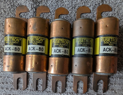 Bussmann ACK-80 Fuse, C15 DUEL ELEMENT LOT OF 5