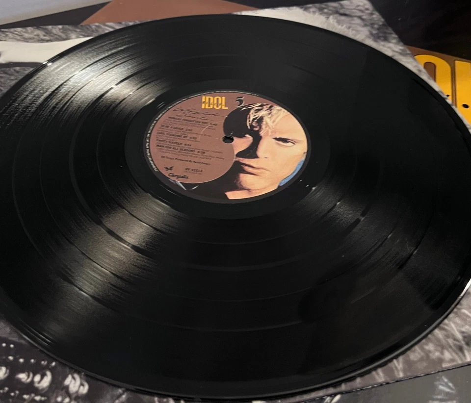 BILLY IDOL - Whiplash Smile (1986, Translucent Vinyl) - 12" Vinyl Record LP - EX - Image 4 of 4