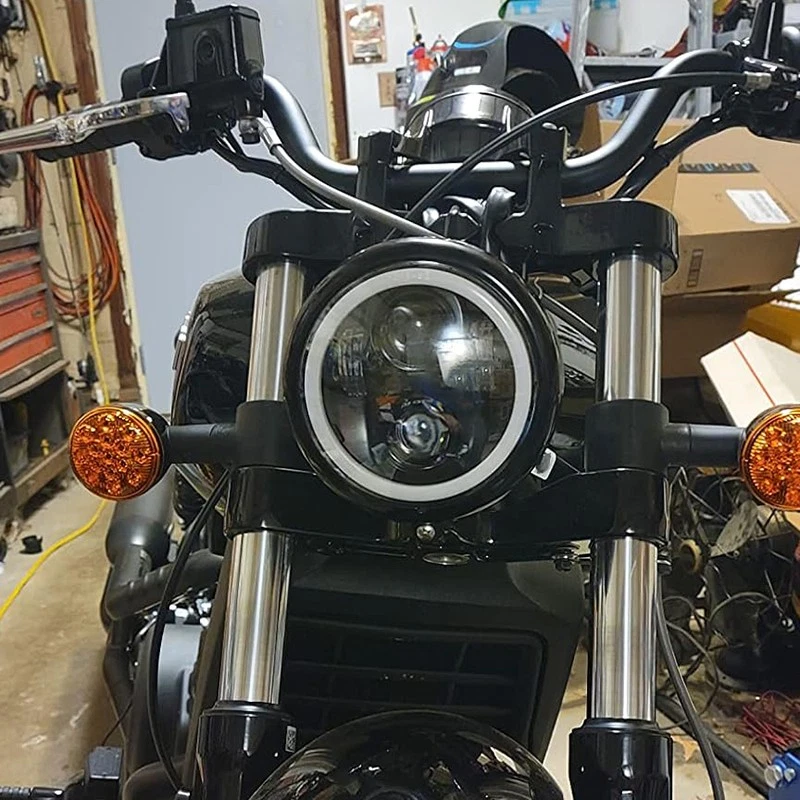 Faro LED de 1 pieza de 5-3/4" 5,75" pulgadas para Yamaha V-Star XVS 650 950/1100 Foto 3 de 4