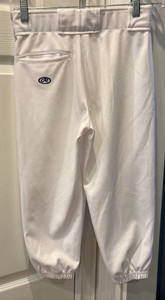 Boy's Rawlings White Baseball Pants, Size YM