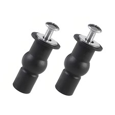 2 Pack 1.6 Inch Short Toilet Seat Hinge Bolt Screws with Expanding Rubber Nuts