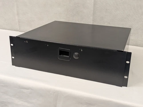 19" 3U Rackmount Drawer Cabinet 3 Unit Rackmount Storage Compartment