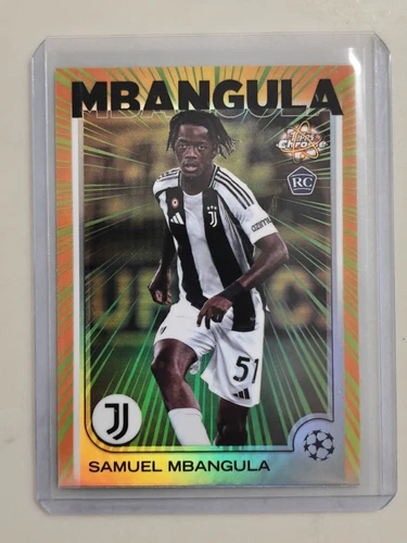 2024-25 Topps Chrome UCC Radiating Rookies Samuel Mbangula Juventus
