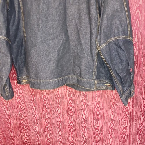 MECCA Long Sleeve 2 Pocket Collared Hip Hop Denim Jean Jacket UNISEX XXL - Picture 9 of 16