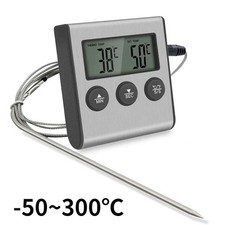 Wireless Digital Food Thermometer Remote Probe BBQ Grill Oven Meat Timer Tool