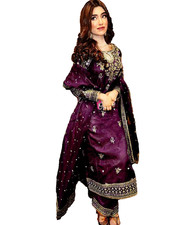 Indian Pakistani Salwar Kameez Wedding Party Wear Designer Anarkali Suit Dress