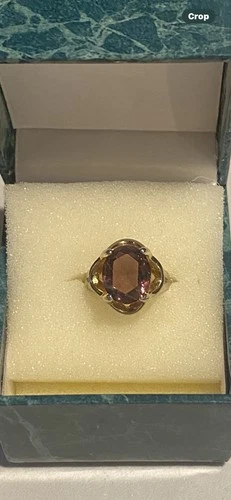 Vintage Costume Jewelry 10k GE Gold Plated Amethyst Gorgeous Ring