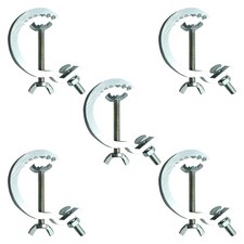 5 Pack Heavy Duty Aluminum Alloy Stage Light Clamp Hook with Anti-injury Clip