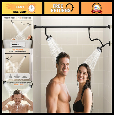 High Pressure Dual Shower Head System for Couples - Spa-Like Experience, Fits 2