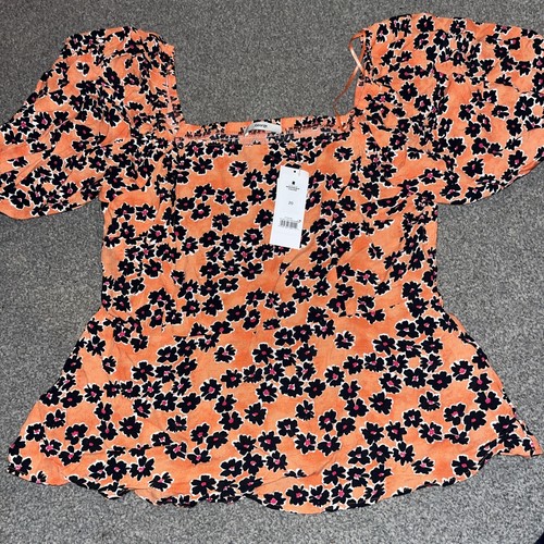 Ladies George Flowery Blouse, Summer Short Sleeved Top, Size 20, With Tag - Picture 1 of 3