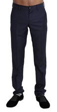 Dolce & Gabbana Navy Blue Dress Formal Men Trouser Men's Pants Authentic