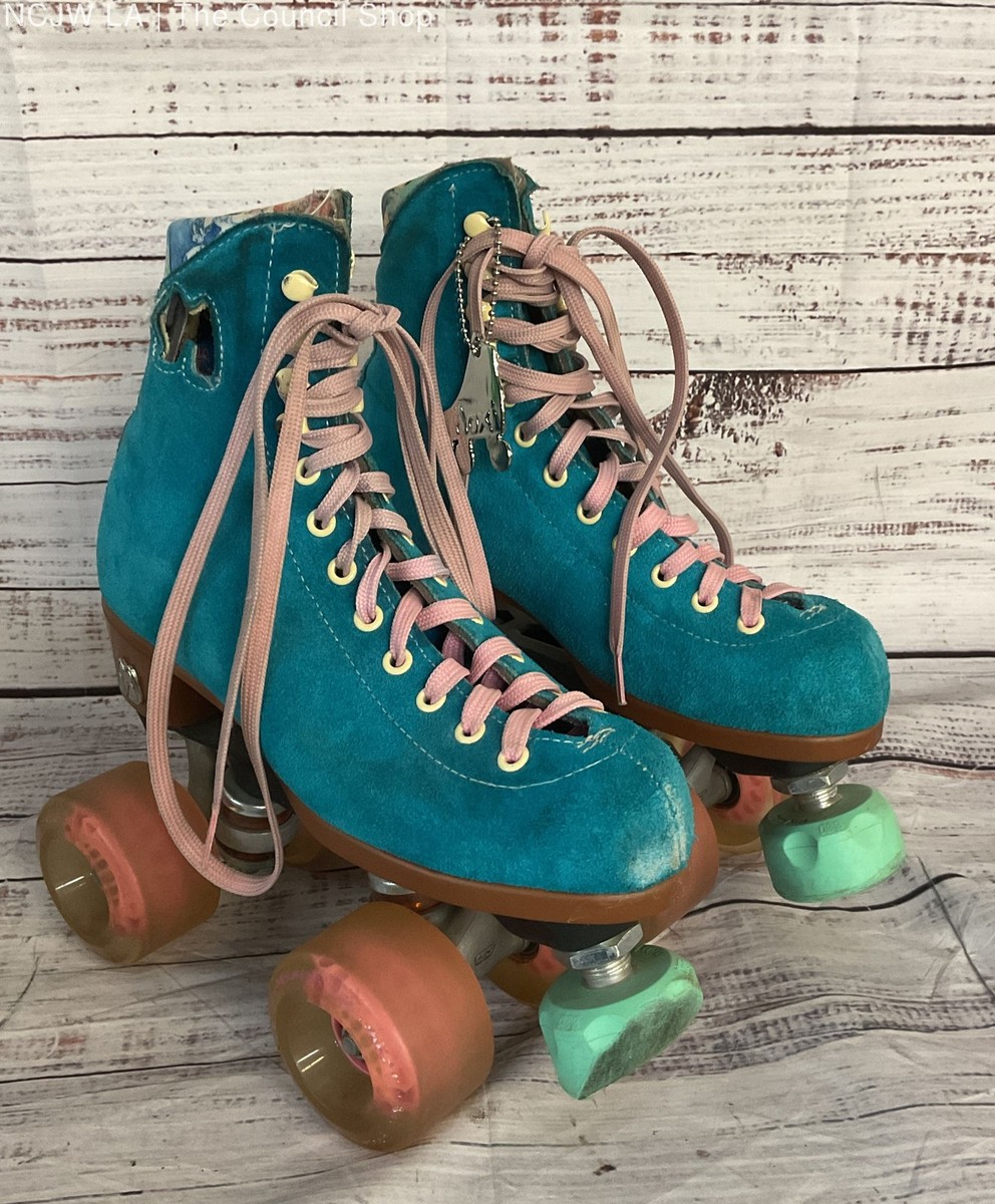Moxi Skates Pool Blue Moxi Lolly Pool Blue PLUS Bonus Custom Dyed