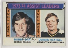 1974-75 Topps League Leaders Bobby Orr Dennis Hextall #2 HOF 0lm