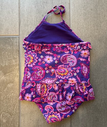 Gymboree Girl's Lot of 3 One-Piece Swimsuits sz 5 Floral Fish Applique Mosaics - Picture 6 of 10