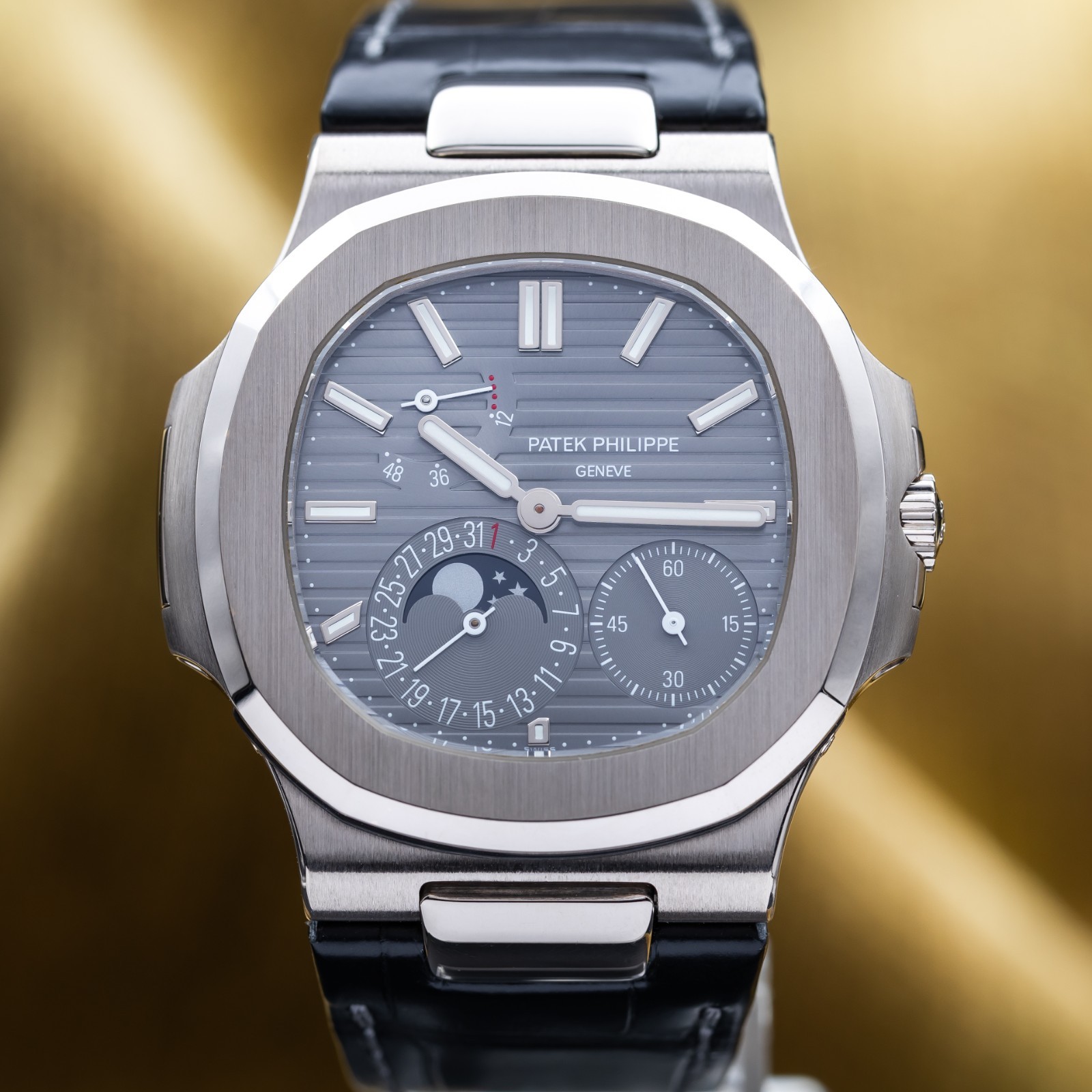 Patek Philippe Nautilus Moon Phase White Gold 40mm 5712G - Box & Papers
