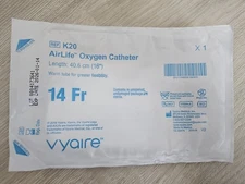 Vyaire New Sealed AirLife Oxygen Catheter 14 Fr 16" Length Quantity - 26