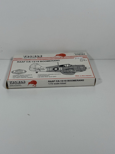 TASMAN MODELS RAAF CA-13/19 Boomerang TM 103 RARE 1/72 Scale KIT Boxed Vintage - Picture 2 of 13