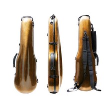 Violin Case 4/4 Full Size Carbon Fiber Box with Straps 2 Bows Holder Lightwei...