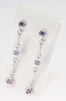 Authentic CHAUMET Anno Sapphire Earrings 750/18K Gold 9.7g Pre-owned