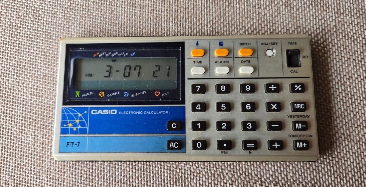 🧮 Vintage Casio FT-7 Fortune Telling Calculator - Made in Japan