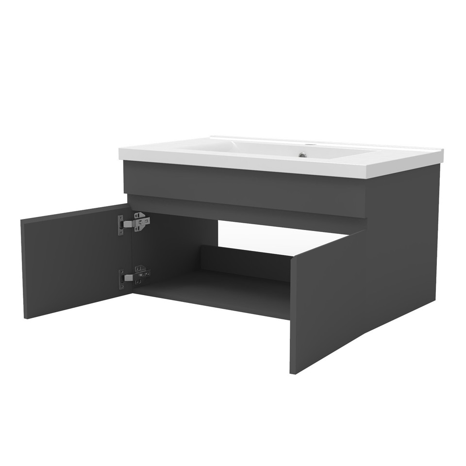 Badmöbel Set Mit Geberit Smyle Square Waschtisch 120 Cm, Unterschrank Und Spiegelschrank