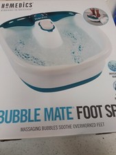 Bubble Mate Foot Spa, Toe Touch Controlled Foot Bath with Removable Pumice Stone