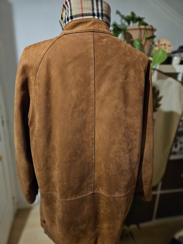Chaleco/Manteau 3/4 En Daim épais vintage años 80 Burberrys con Intérieur Laine - Imagen 6 de 20