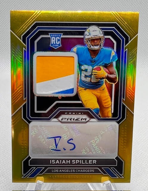 2022 Panini Prizm Isaiah Spiller Gold RPA /10 RC