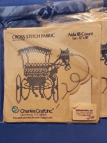 VTG Charles Craft Cross Stitch Aida 18 Ct Hardanger 12"x18" Lot Of 3 - Picture 2 of 2