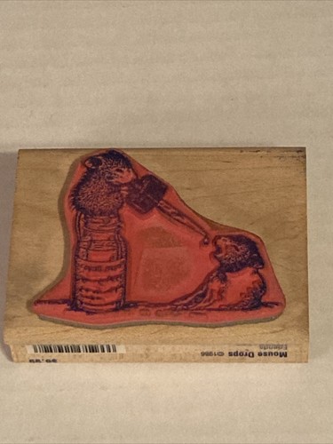 Hausmaus Holz Stempel Stampabilities 2004 Medizin Tropfer Maustropfen - Bild 3 von 5