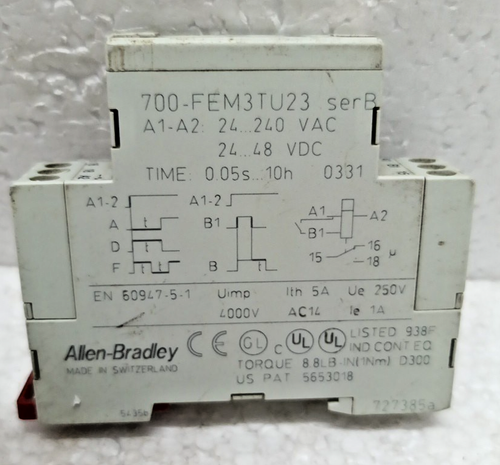 Allen Bradley FEM3TU23 Ser B A1-A2 24.....240 VAC Used Expedite Shipping - Picture 9 of 10