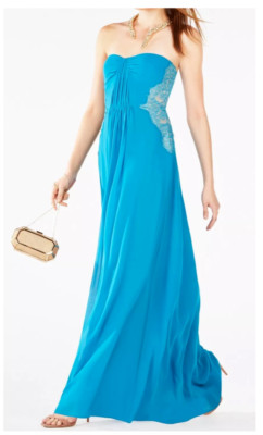 beautiful BCBG MaxAzria brand new Maxi long dress evening gown cocktail lace
