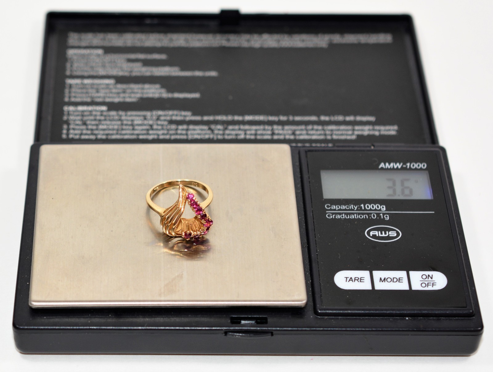 Natural Ruby Ring 14K Solid Gold .48tcw Gemstone … - image 11