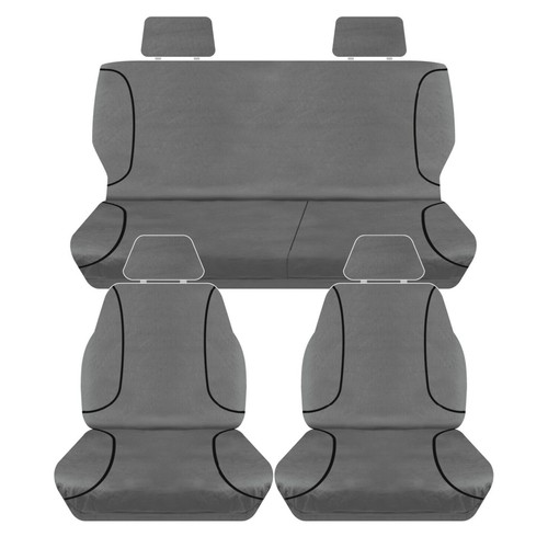 FULL CAR PACK 14oz CANVAS SEAT COVERS FOR TOYOTA LANDCRUISER 70 SERIES GXL 08-ON - Bild 2 von 2