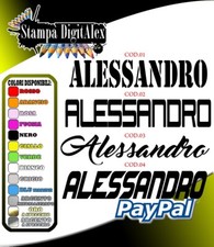 2  NOMI PERSONALIZZATI x caschi - scooter - bici cod. 01 - 04 Adesivi  in vinile