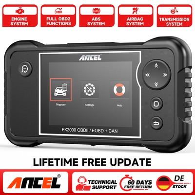  Profi KFZ Diagnosegerät Auto OBD2 Scanner Fehler Auslesegerät ABS ANCEL FX2000
