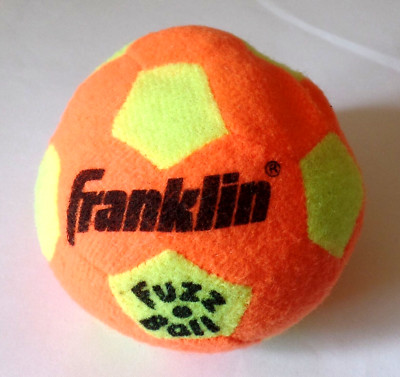 Vintage Orange & Yellow FRANKLIN FUZZ BALL Soft Squeeze Toy