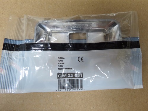 GEWISS TOP SYSTEM PLATES -METALLISED TECHNOPOLYMER- SOFT CHROME #GW22651 - Picture 4 of 6