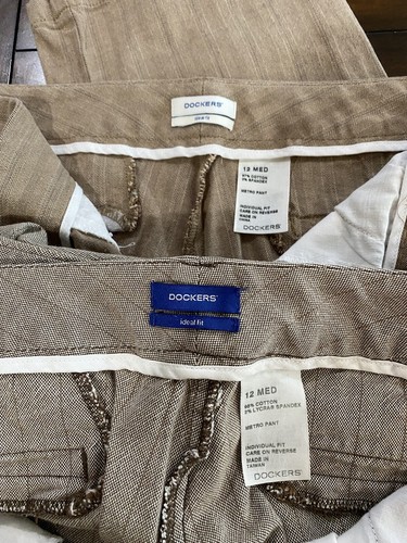 2 Pair Women’s Dockers Ideal Fit, Metro Pant, Individual Fit Sz 12 MED - Picture 7 of 8