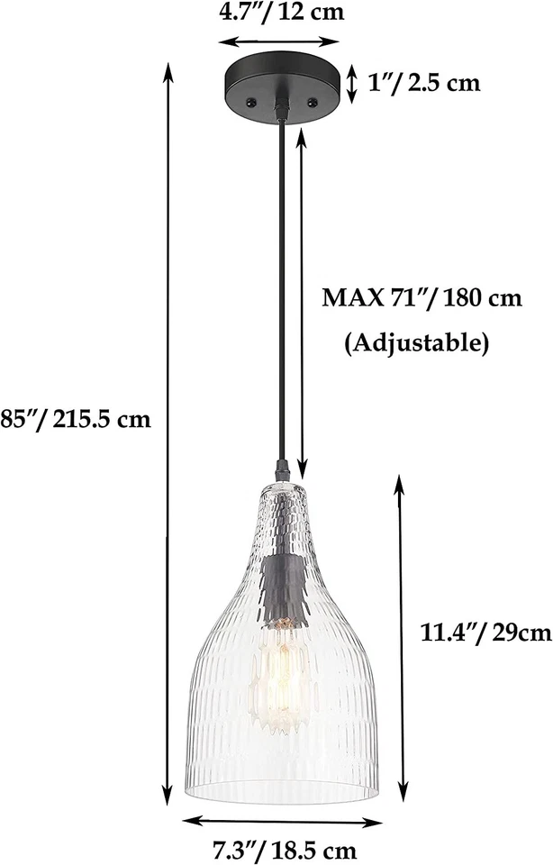 Luz colgante Fine Art Lighting GH22 negro mate Foto 4 de 4